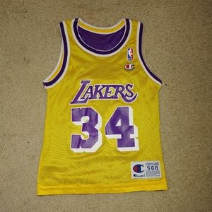 Vintage champion reversible shaq lakers jersey